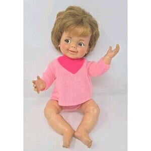 Vtg 1968 Ideal Baby Giggles doll by Ideal Toy Company with Original Clothes U262